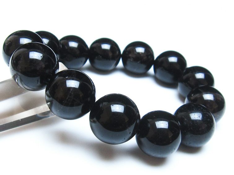 モリオン ブレスレット 17mm 黒水晶 ブレス 一点物 111-38898