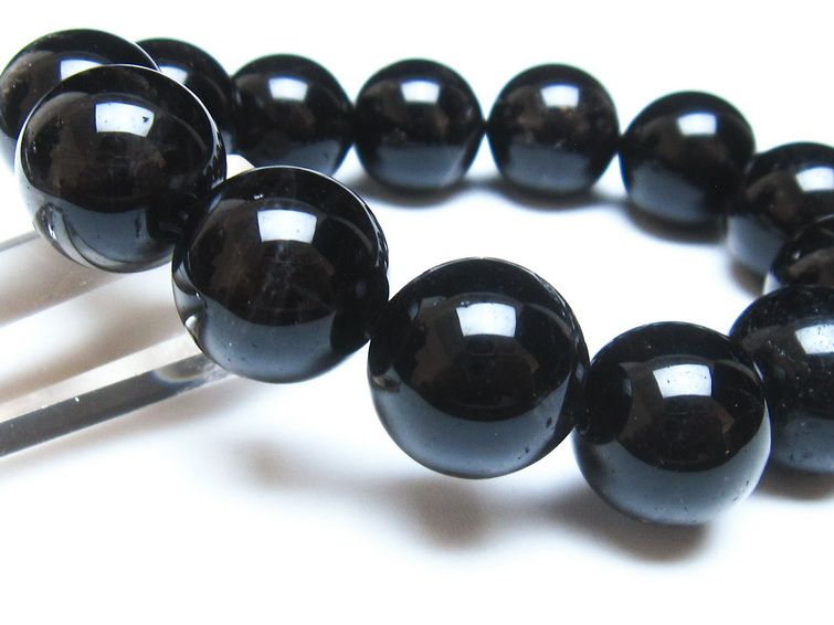 モリオン ブレスレット 17mm 黒水晶 ブレス 一点物 111-38898