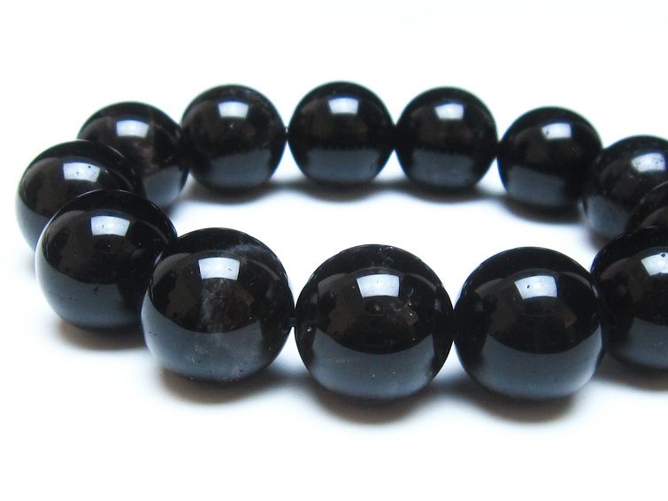 モリオン ブレスレット 17mm 黒水晶 ブレス 一点物 111-38898