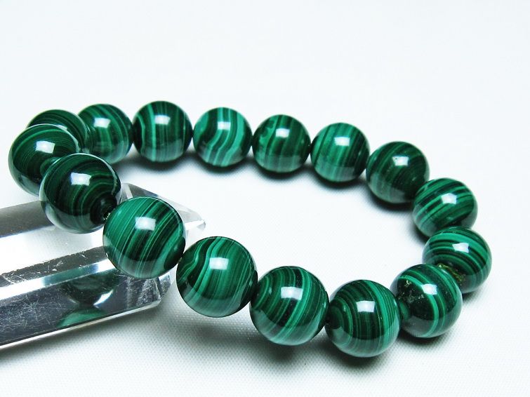マラカイト ブレスレット 13mm 一点物 111-40461