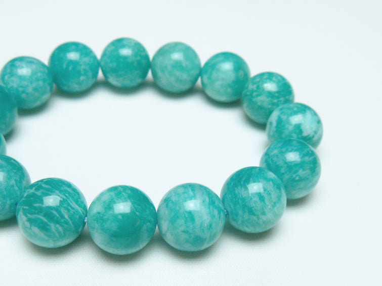 アマゾナイト ブレスレット 14mm 一点物 111-40980