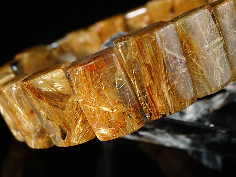 タイチンルチルクォーツ バングル ルチルクォーツ 一点物 111-42338