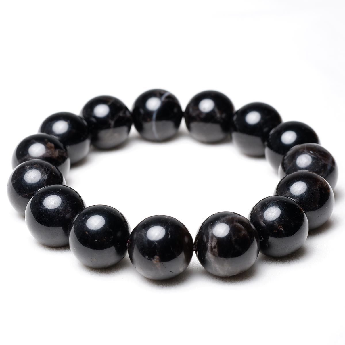 モリオン 黒水晶 ブレスレット 14mm 一点物 メール便可 [M便 1/10] 111