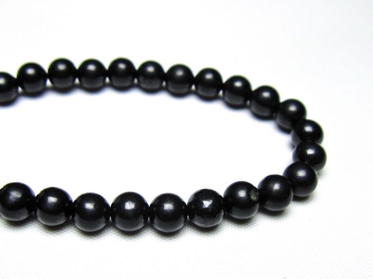 シュンガイト ブレスレット 6mm 一点物 メール便可 111-49623