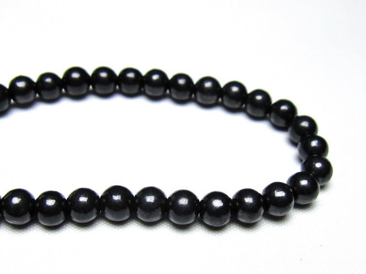 シュンガイト ブレスレット 6mm 一点物 メール便可 111-49628 【sold out】
