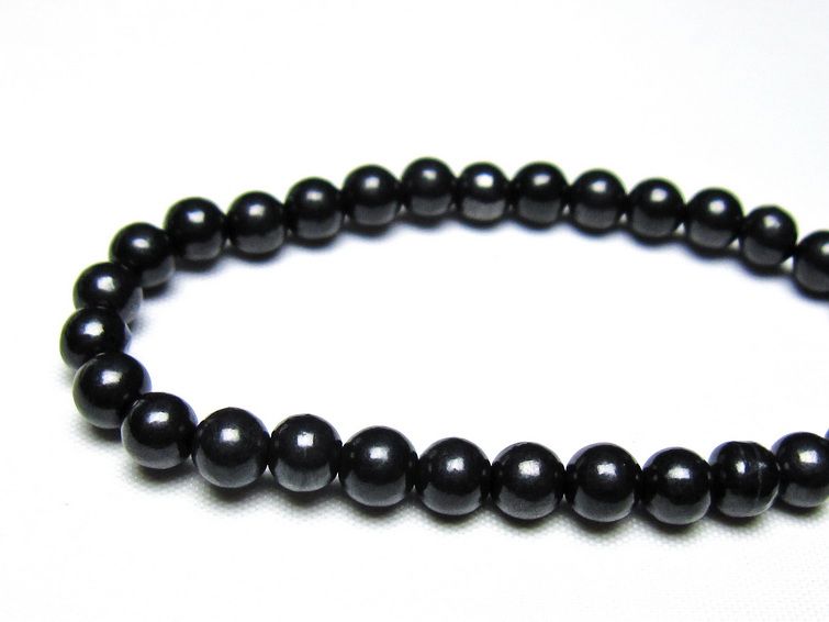 シュンガイト ブレスレット 6mm 一点物 メール便可 111-49629