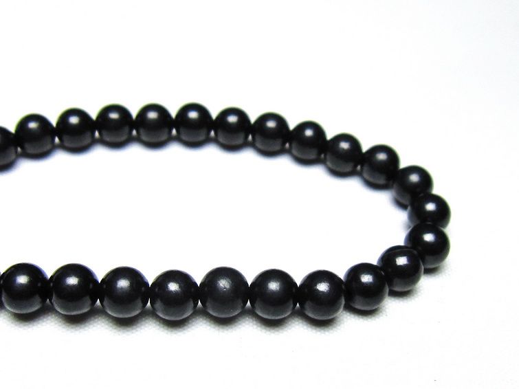 シュンガイト ブレスレット 6mm 一点物 メール便可 111-49630