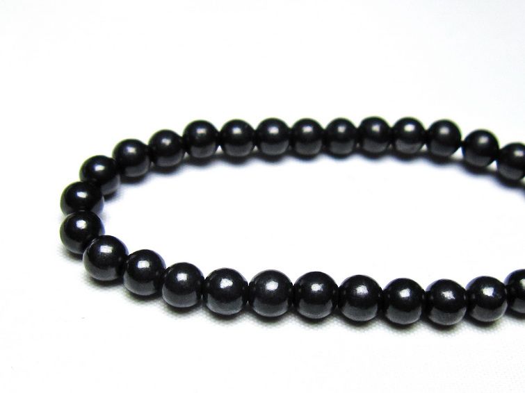 シュンガイト ブレスレット 6mm 一点物 メール便可 111-49631
