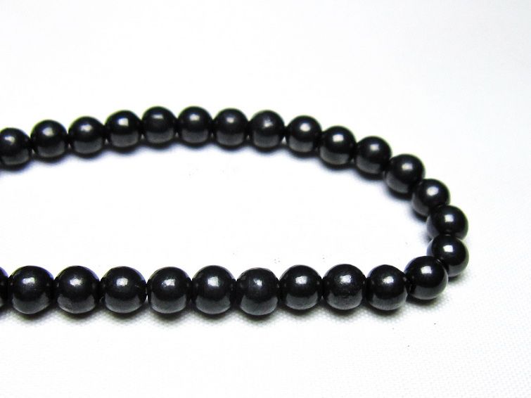 シュンガイト ブレスレット 6mm 一点物 メール便可 111-49632 【sold out】