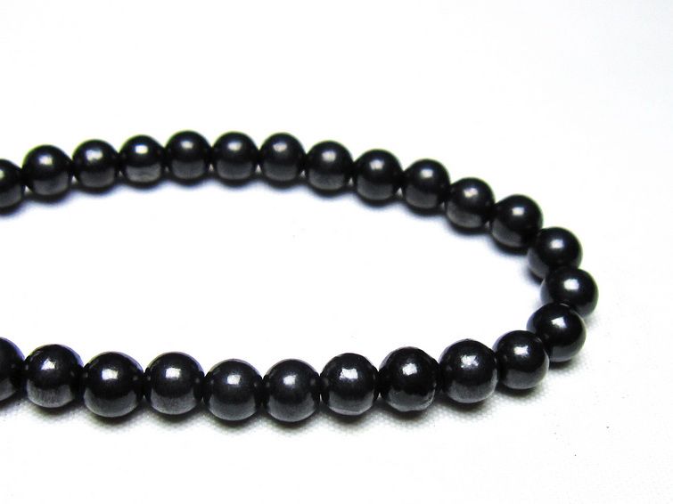 シュンガイト ブレスレット 6mm 一点物 メール便可 111-49633
