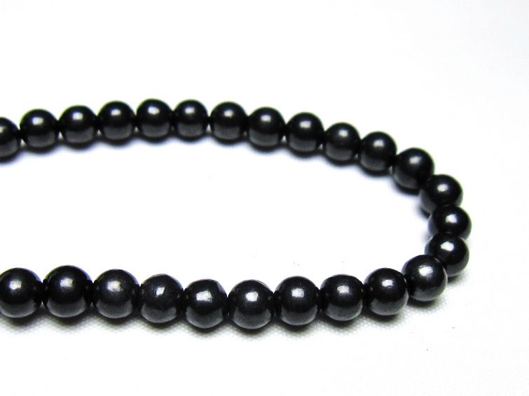シュンガイト ブレスレット 6mm 一点物 メール便可 111-49634