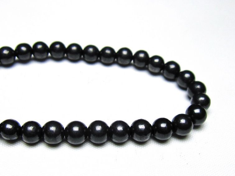 シュンガイト ブレスレット 6mm 一点物 メール便可 111-49635
