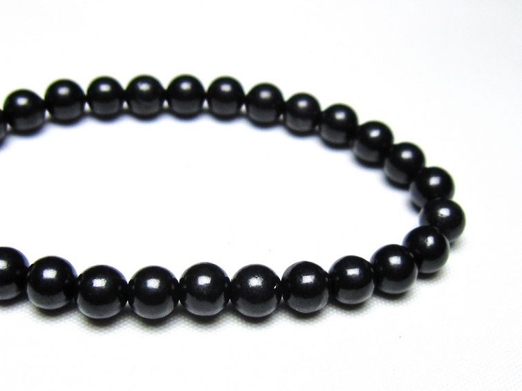シュンガイト ブレスレット 6mm 一点物 メール便可 111-49638 【sold out】