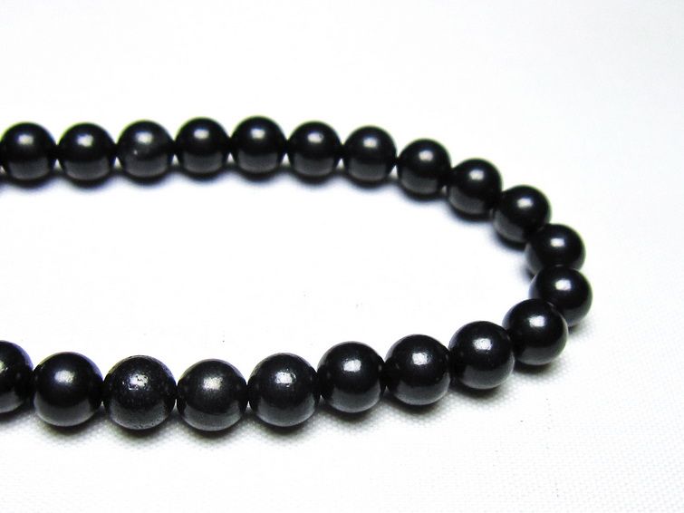 シュンガイト ブレスレット 6mm 一点物 メール便可 111-49641