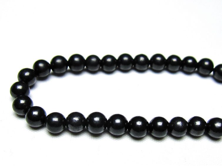シュンガイト ブレスレット 6mm 一点物 メール便可 111-49644