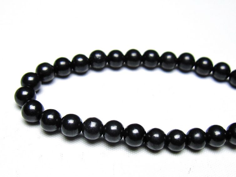 シュンガイト ブレスレット 6mm 一点物 メール便可 111-49645