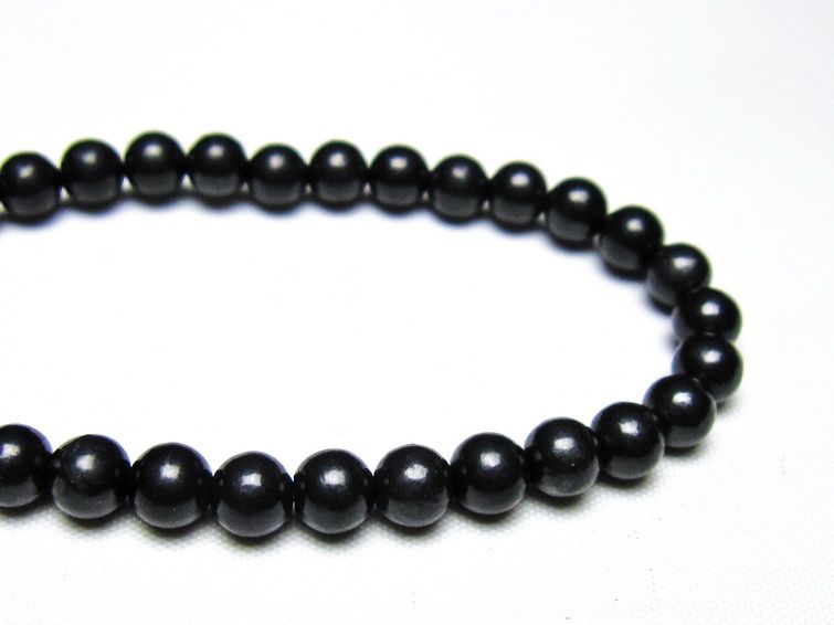 シュンガイト ブレスレット 6mm 一点物 メール便可 111-49646