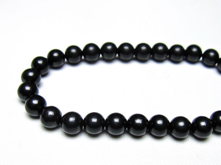 シュンガイト ブレスレット 6mm 一点物 メール便可 111-49647