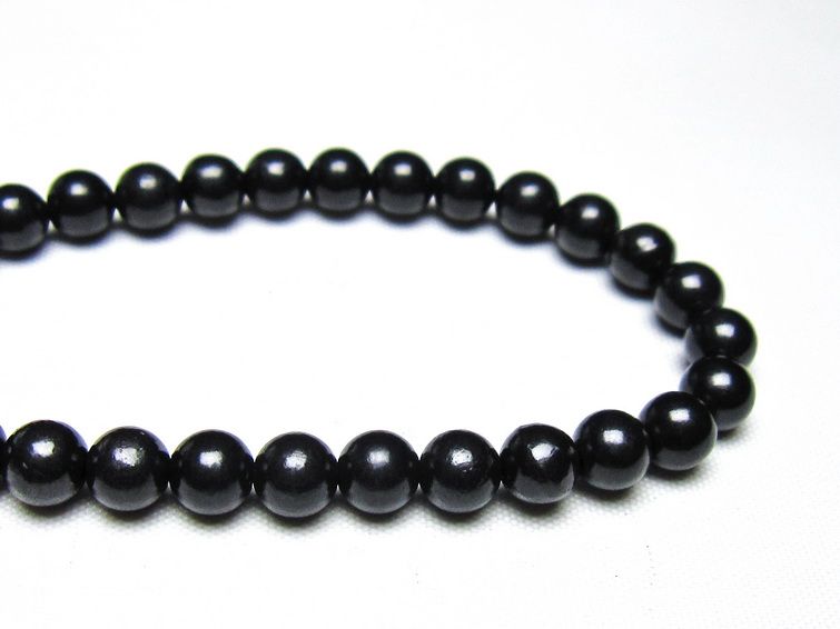 シュンガイト ブレスレット 6mm 一点物 メール便可 111-49653