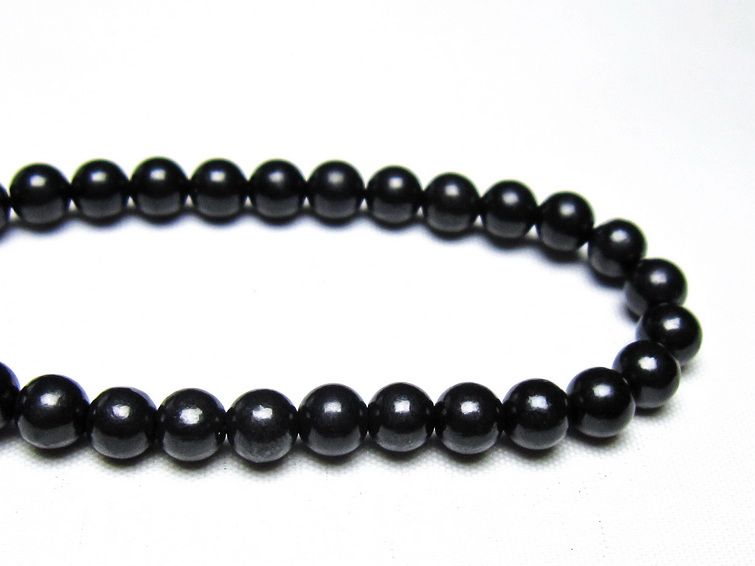 シュンガイト ブレスレット 6mm 一点物 メール便可 111-49654