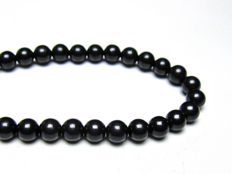 シュンガイト ブレスレット 6mm 一点物 メール便可 111-49656