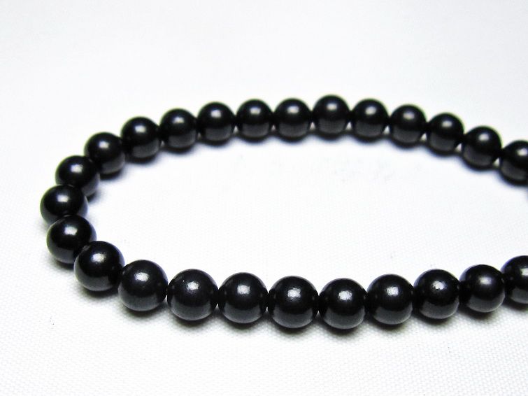 シュンガイト ブレスレット 6mm 一点物 メール便可 111-49659