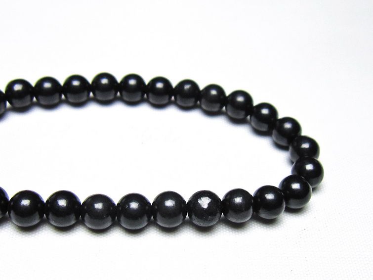 シュンガイト ブレスレット 6mm 一点物 メール便可 111-49660