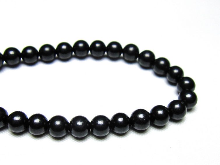 シュンガイト ブレスレット 6mm 一点物 メール便可 111-49675