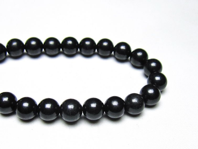 シュンガイト ブレスレット 8mm 一点物 メール便可 111-49688