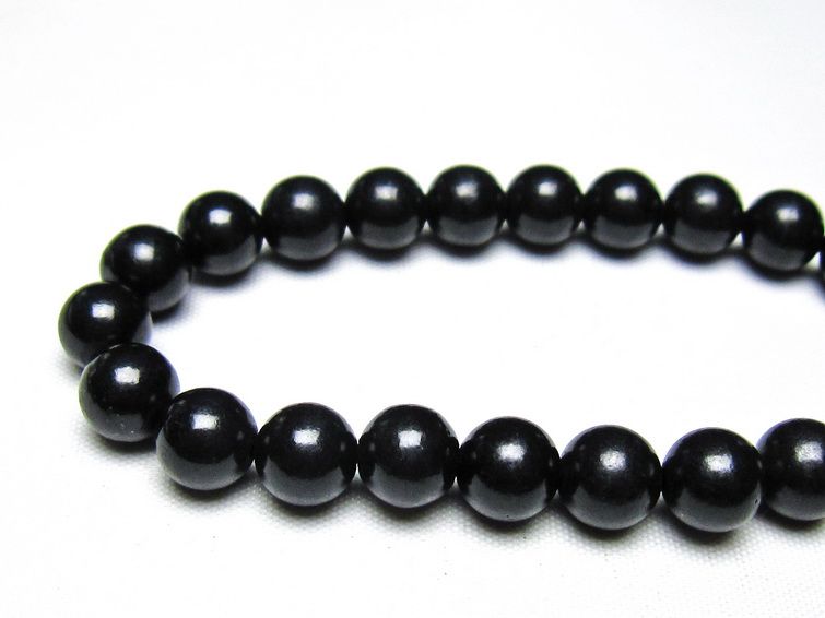 シュンガイト ブレスレット 8mm 一点物 メール便可 111-49689