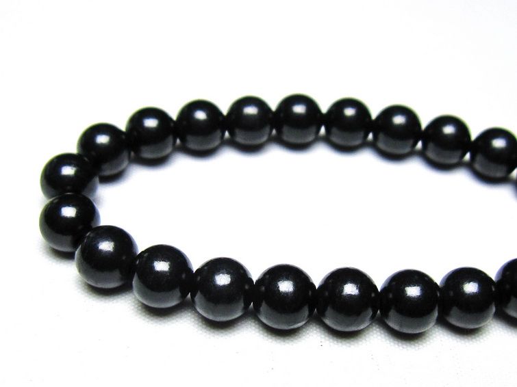 シュンガイト ブレスレット 8mm 一点物 メール便可 111-49690