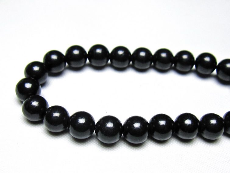 シュンガイト ブレスレット 8mm 一点物 メール便可 111-49695