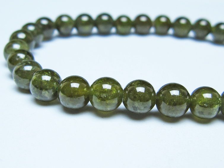 ツァボライト ブレスレット 6mm 一点物 メール便可 111-49741 【sold out】