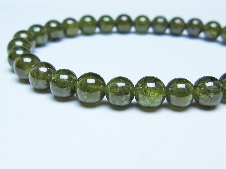 ツァボライト ブレスレット 6mm 一点物 メール便可 111-49742 【sold out】