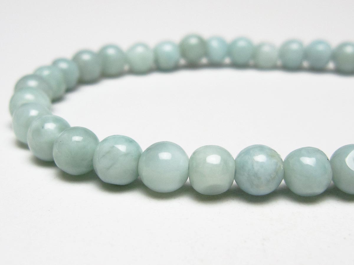 ラリマー ブレスレット 5mm メール便可 一点物 111-50854