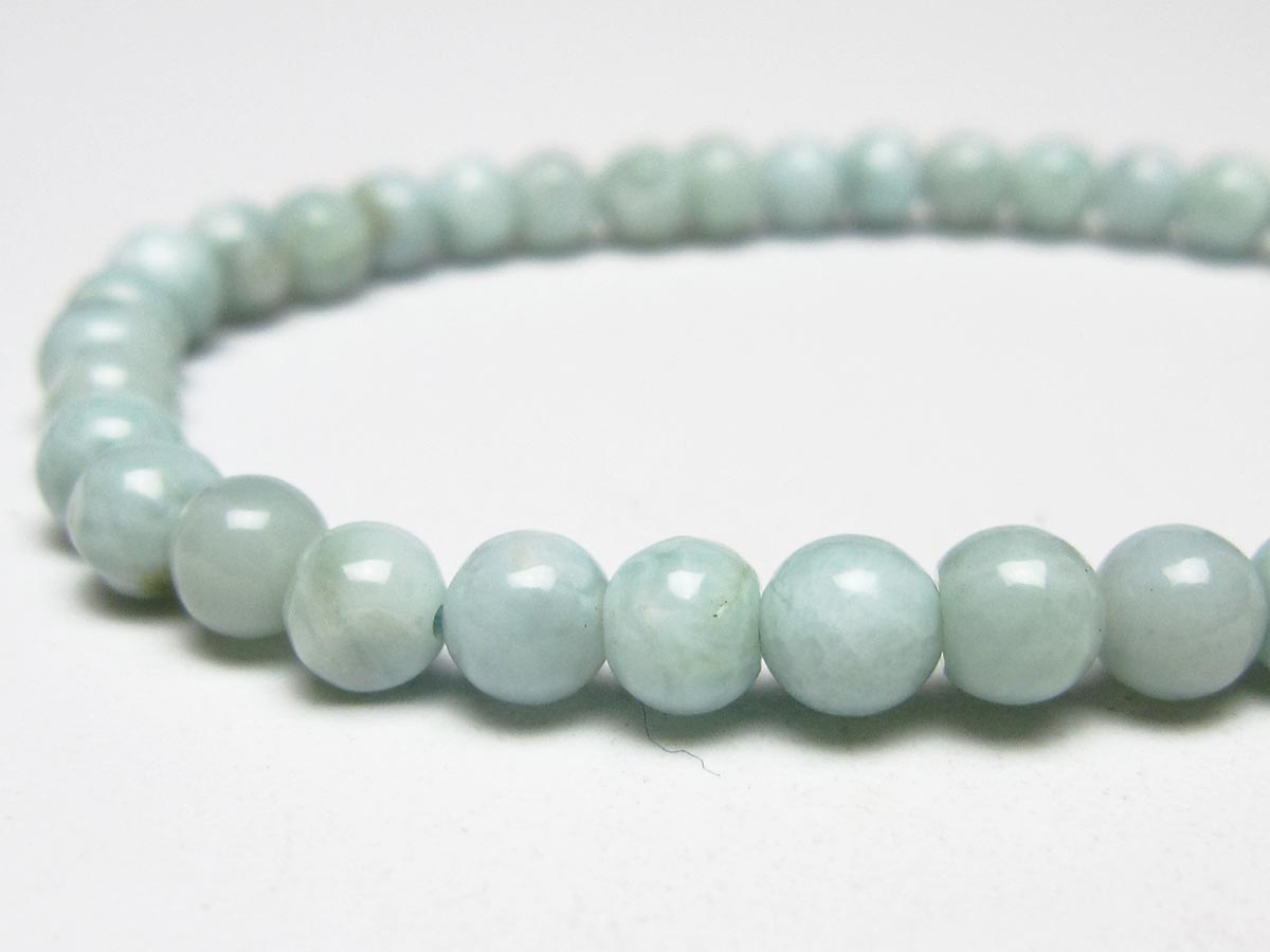 ラリマー ブレスレット 5mm メール便可 一点物 111-50857