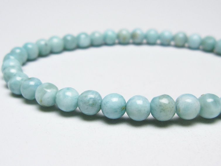 ラリマー ブレスレット 5mm メール便可 一点物 111-50861