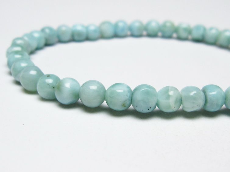 ラリマー ブレスレット 5mm メール便可 一点物 111-50867