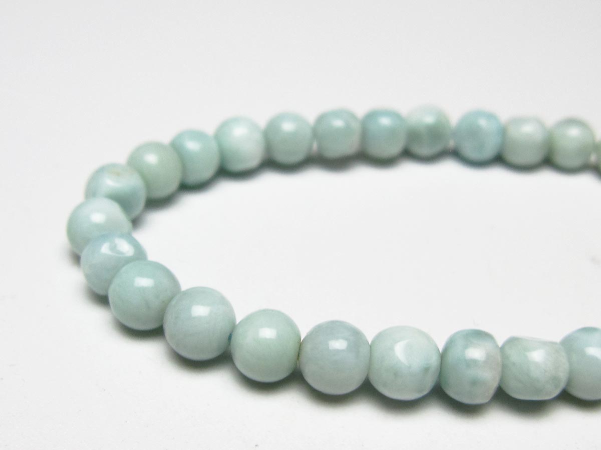 ラリマー ブレスレット 6mm メール便可 一点物 111-50881