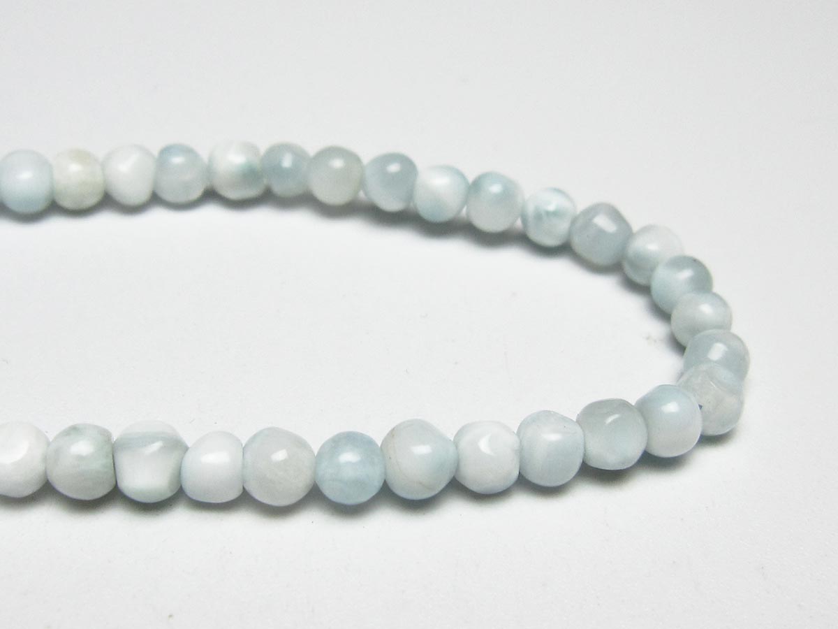 ラリマー ブレスレット 5mm メール便可 一点物 111-50884
