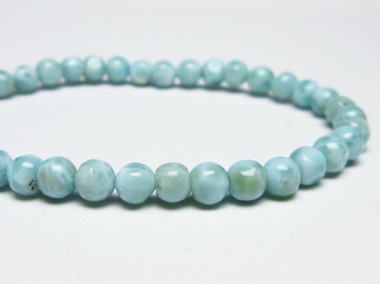 ラリマー ブレスレット 5mm メール便可 一点物 111-50893