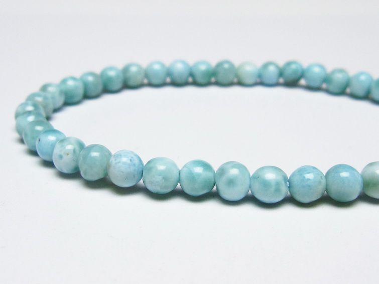 ラリマー ブレスレット 5mm メール便可 一点物 111-50911