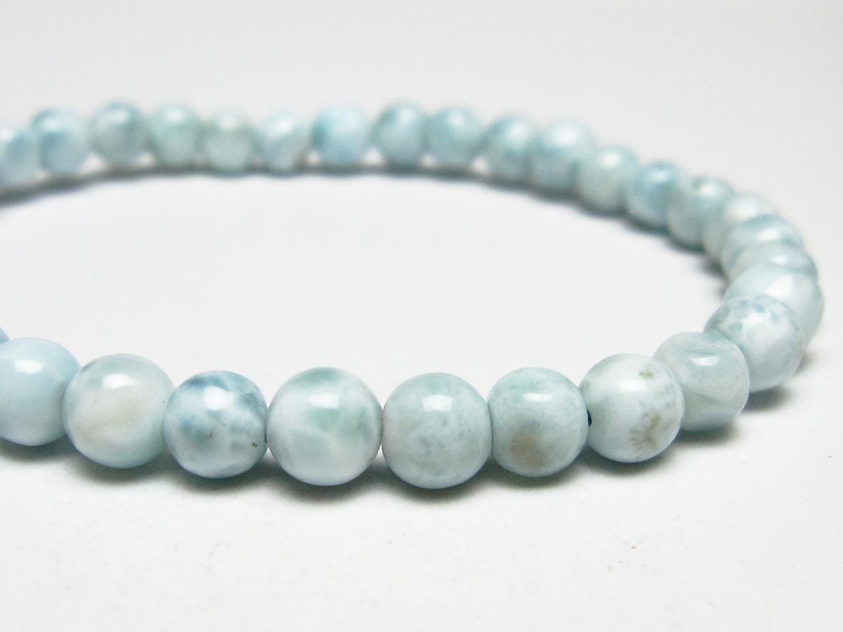 ラリマー ブレスレット 5mm メール便可 一点物 111-50972
