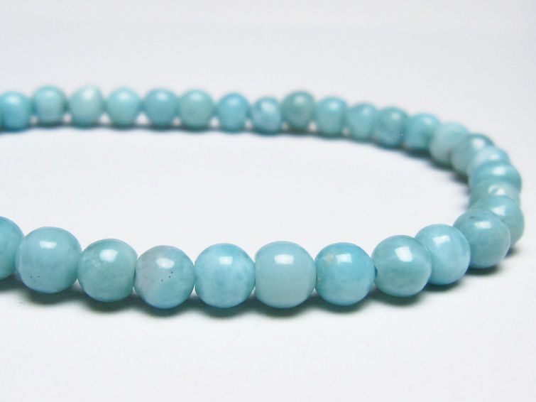 ラリマー ブレスレット 5mm メール便可 一点物 111-50984