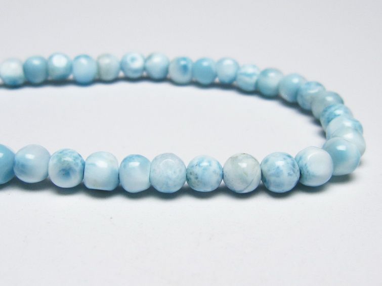 ラリマー ブレスレット 5mm メール便可 一点物 111-50996