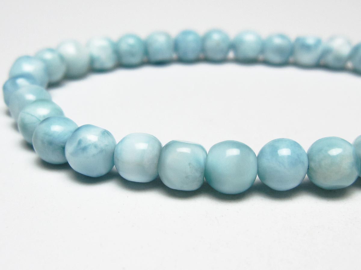 ラリマー ブレスレット 6mm 一点物 111-51028