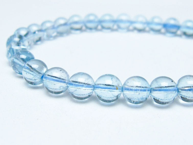 ブルートパーズ ブレスレット 6mm トパーズ 一点物 111-53678