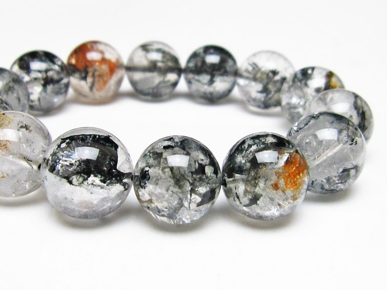 ブラックエレスチャルクォーツ ブレスレット 16mm 一点物 111-54270