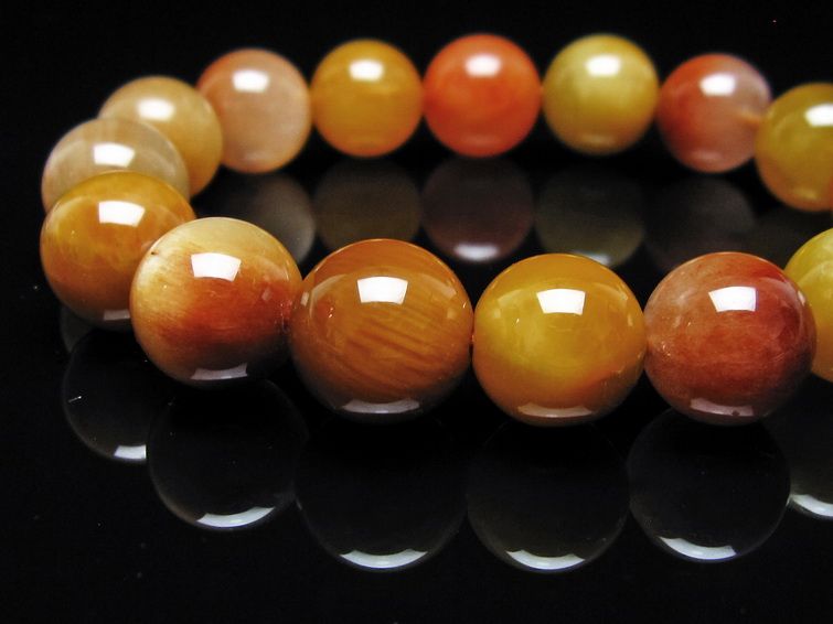 ルチルクォーツ ブレスレット 13mm ゴールドルチル ブロンズルチル 一点物 111-54967