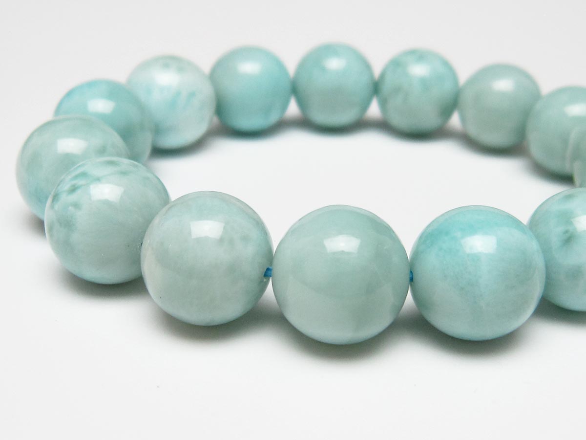 ラリマー ブレスレット 14mm 一点物 111-56424